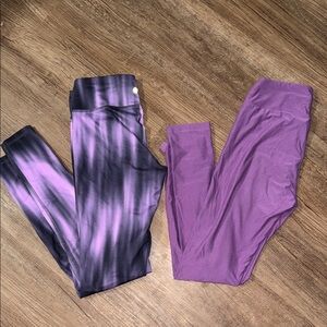 Stylish Purple and Black Women's Leggings